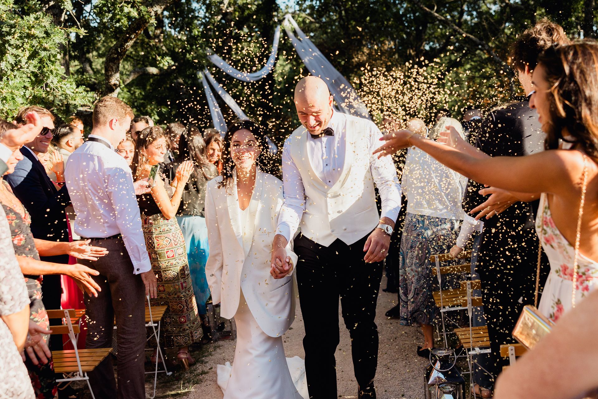 sortie de cérémonie de mariage 