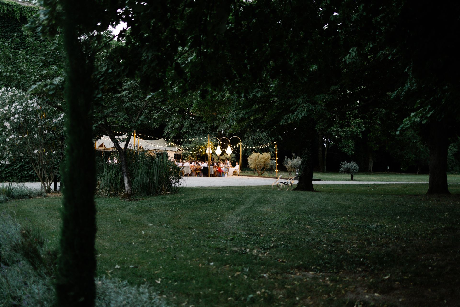 dinner de mariage sous les lumières