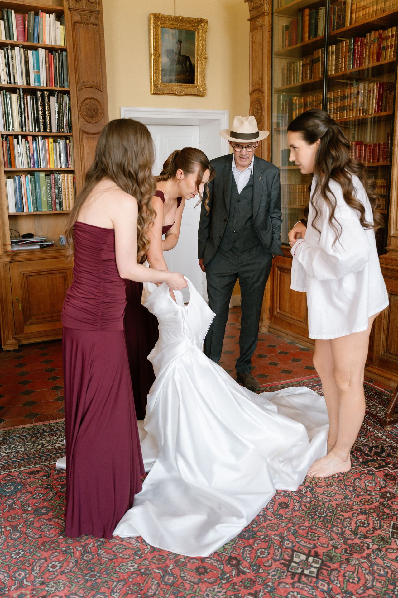 préparatifs de la mariée